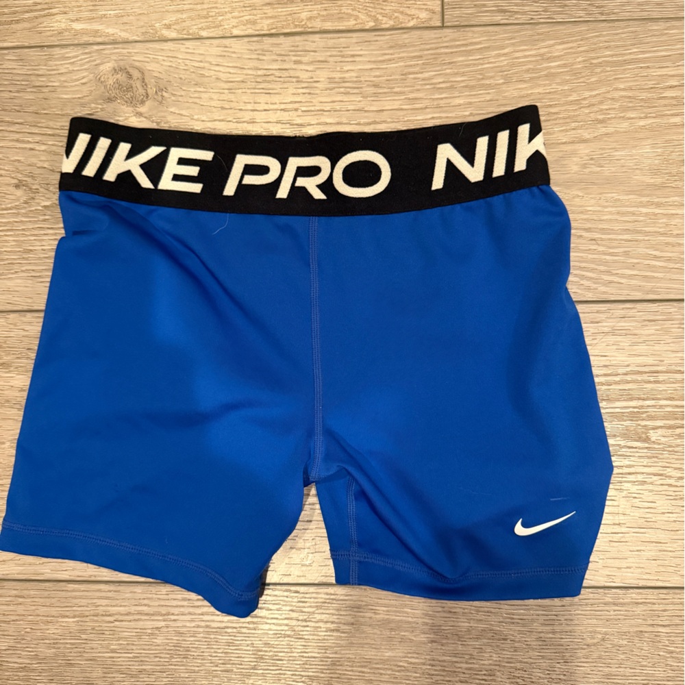 Nike Pro 3in Royal Blue Shorts with Black Waistband